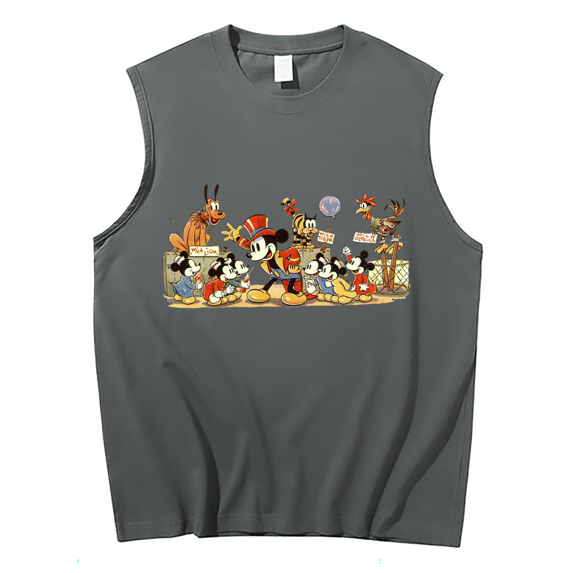 （画像用） ミッキーマウス Mickey Mouse コットン100％タンクトップ（フロントプリント）